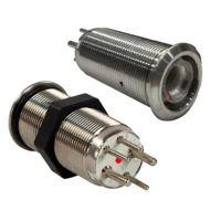 Bluewater 19mm Inrush Push Button Switch Off/On - Blue/Red LED - Switch Body Only