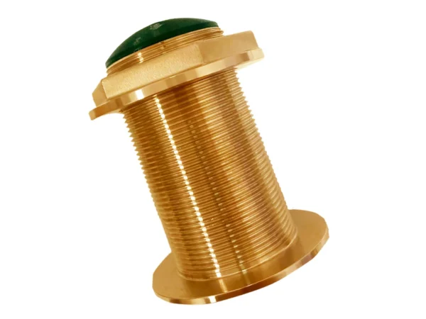 Echonautics Bronze Low-Profile Thru-Hull High-Frequency CHIRP Transducer - 600W, 12° Tilt, 130-210kHz - Image 2