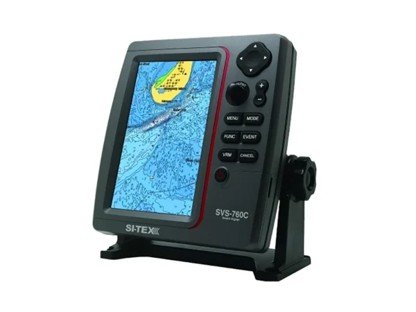 SI-TEX Standalone 7” GPS Chart Plotter System w/Color LCD, External GPS Antenna & C-MAP 4D Card