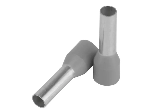 Pacer Grey 12 AWG Wire Ferrule - 10mm Length - 25 Pack