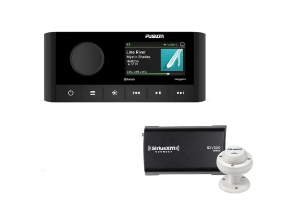 Fusion MS-RA210 2-Zone USB Stereo w/SiriusXM SXV300 Connect Tuner & Marine/RV Antenna