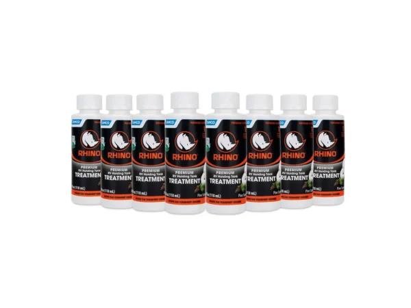 Camco Rhino Premium RV Holding Tank Treatment - 8 Single 4oz Bottles