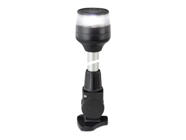Hella Marine 2nm All Round White Fold Down Pole Navigation Lamp - 8" - Black Base