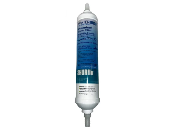 Shurflo by Pentair 11” City Water Entry In-Line Filter w/1/4” Barb Fittings