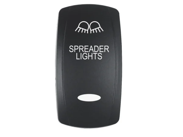 Pacer Actuator - 'SPREADER LIGHTS' f/V Series Contura Switches - Black - Laser Etched (Top/Bottom Light)