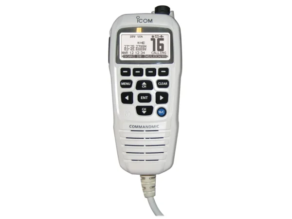 Icom HM195 CommandMic™ IV with White BlackLit LCD - Super White