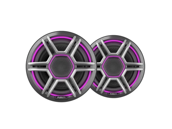 Fusion Apollo™ 6.5" LED Marine Speakers w/Sports Grey Grille