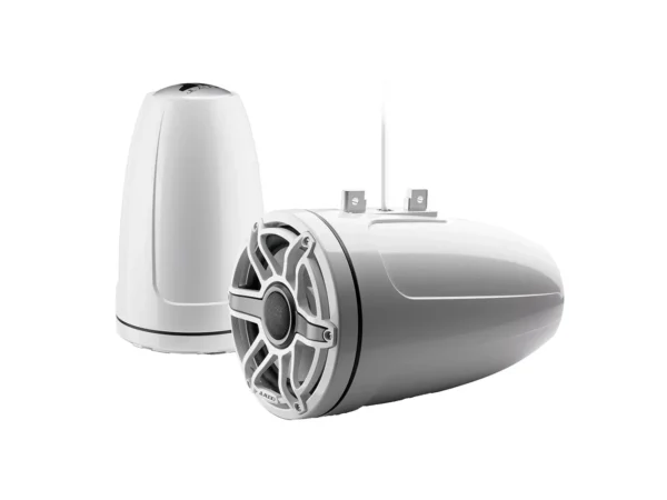 JL Audio M6 Series 8.8" Enclosed Tower Coaxial System w/Gloss White Sport Grille - M6-880ETXv3-Gw-S-GwGw