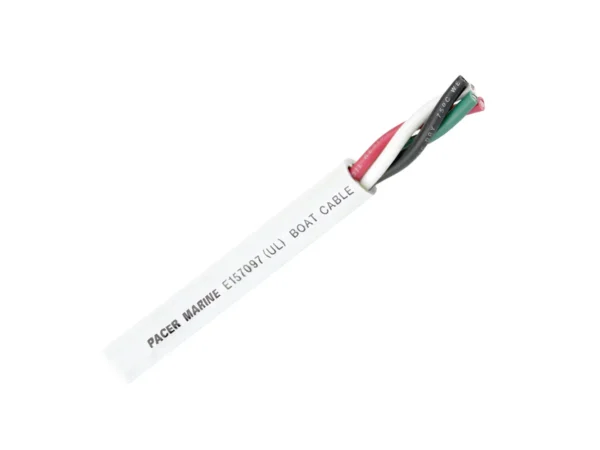 Pacer Round 4 Conductor Cable - 100' - 8/4 AWG - Black, Red, Green, & White