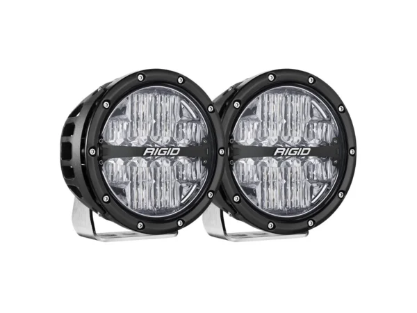 RIGID Industries 360-Series RGBW 6" Offroad Lamp Drive Beam w/RGBW Backlight Pods - Set of 2