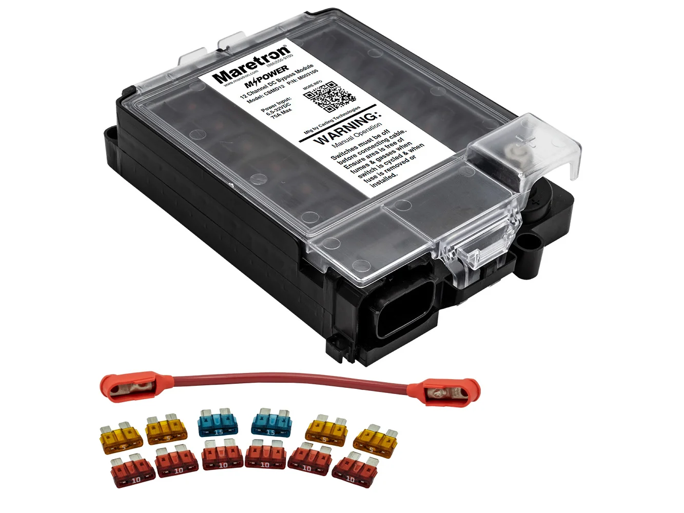 Maretron 12 Circuit Bypass Module NMEA 2K w/Fuse Pack & Jumper Wire
