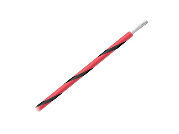 Pacer 14 AWG Gauge Striped Marine Wire 500' Spool - Red w/Black Stripe