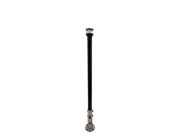 Seaview 12" Manually Folding Light Post w/316 Stainless Steel Base & LTBLED12C5 Navigation Light - Black