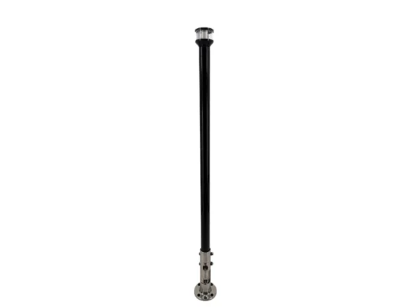 Seaview 24" Manually Folding Light Post w/316 Stainless Steel Base & LTBLED12C5 Navigation Light - Black
