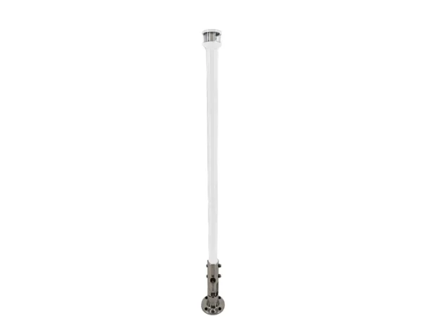 Seaview 24" Manually Folding Light Post w/316 Stainless Steel Base & LTBLED12C5 Navigation Light - White