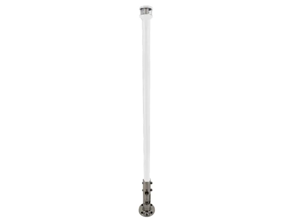 Seaview 36" Manually Folding Light Post w/316 Stainless Steel Base & LTBLED12C5 Navigation Light - White