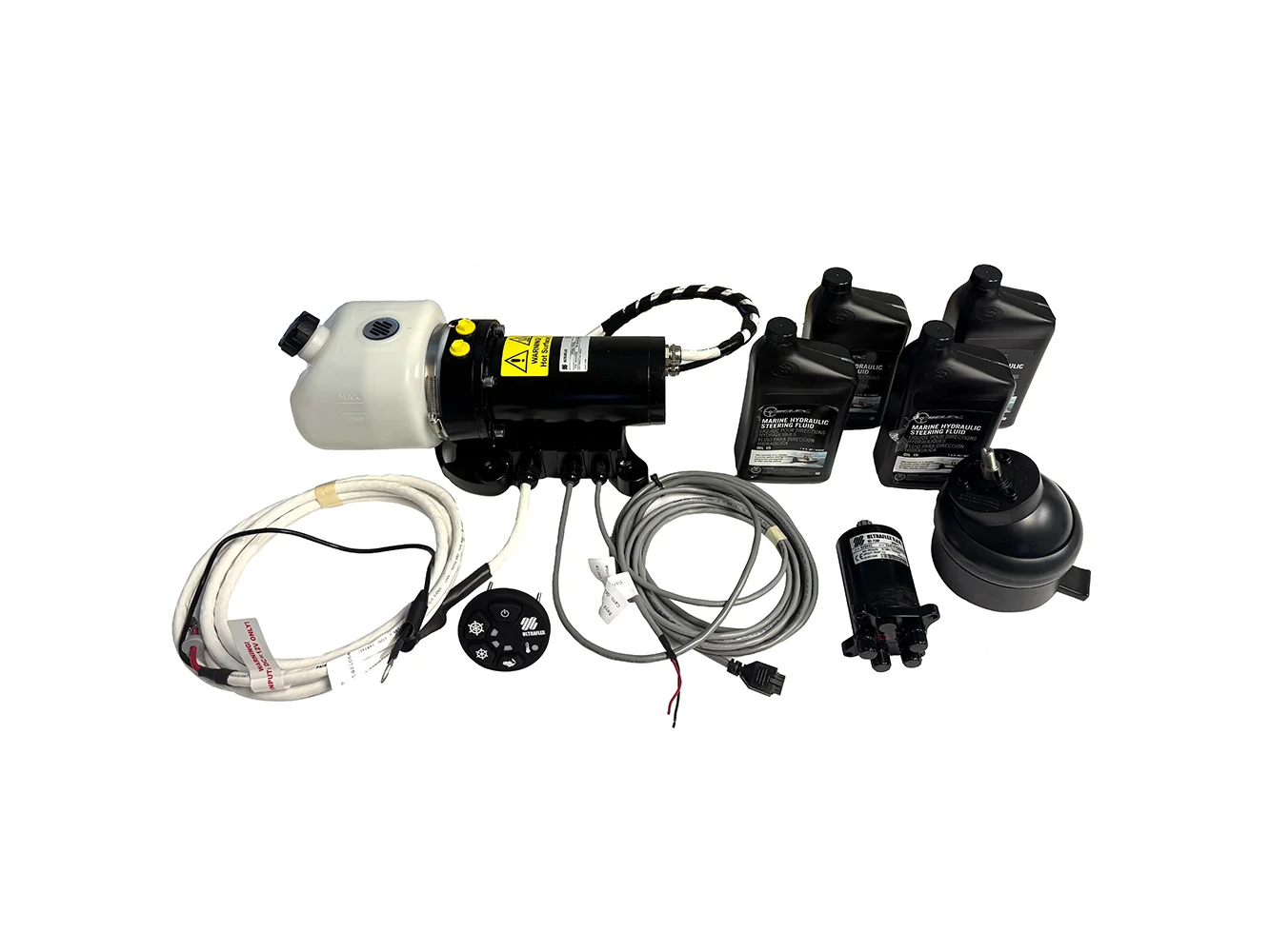 Uflex MasterDrive Steering System - Single Station Retrofit Kit - MasterDrive 40cc Tilt Mount Helm & UPMD Power Unit (No Cylinders Included)