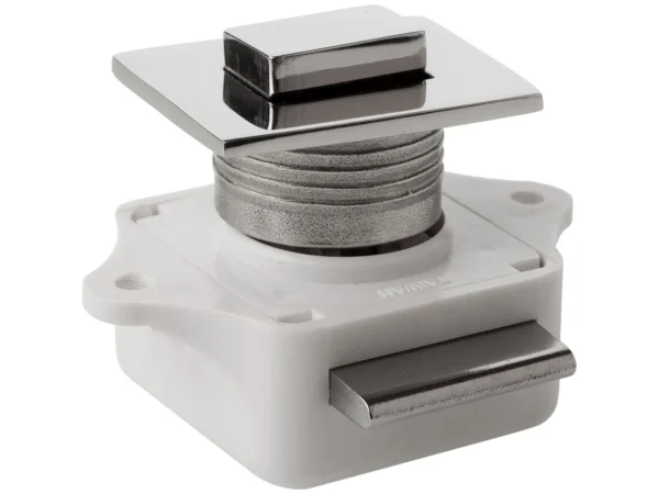 Sea-Dog Push Button Rim Latch - Square - Stainless Steel/Plastic Housing
