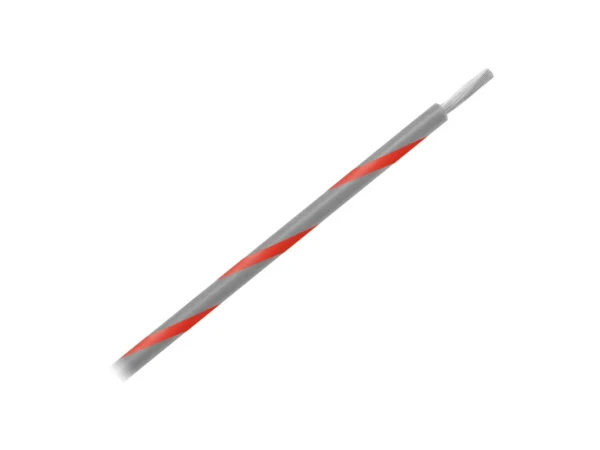 Pacer 14 AWG Gauge Striped Marine Wire 500' Spool - Grey w/Red Stripe