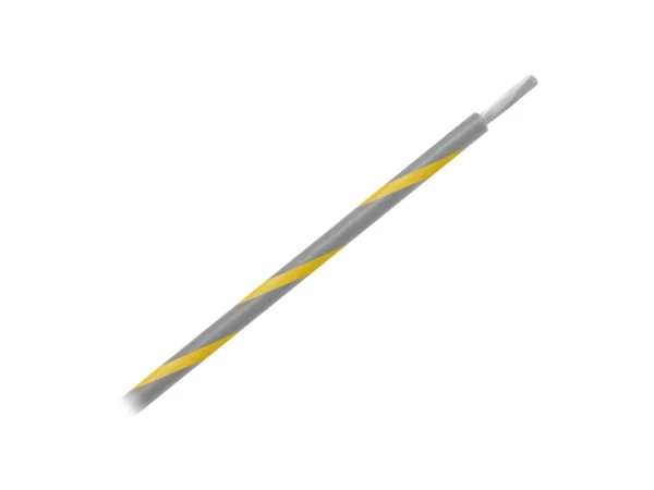 Pacer 14 AWG Gauge Striped Marine Wire 500' Spool - Grey w/Yellow Stripe