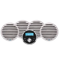 Aquatic AV Economy Gauge Stereo/Speakers Kit - White