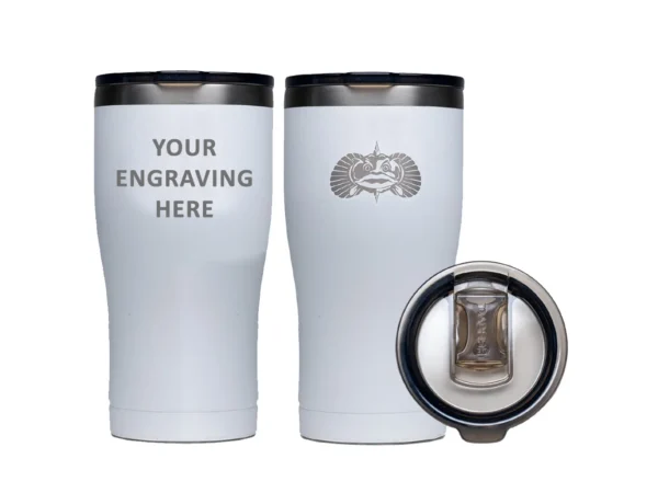 Toadfish Custom Engraved Non-Tipping 20oz Tumbler - White (MINIMUM ORDER QUANTITY OF 25)