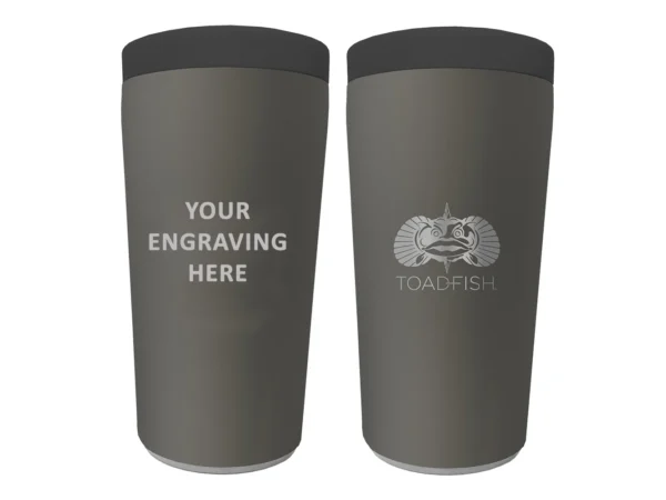 Toadfish Custom Engraved Non-Tipping Can Cooler 2.0 - Graphite (MINIMUM ORDER QUANTITY OF 25)