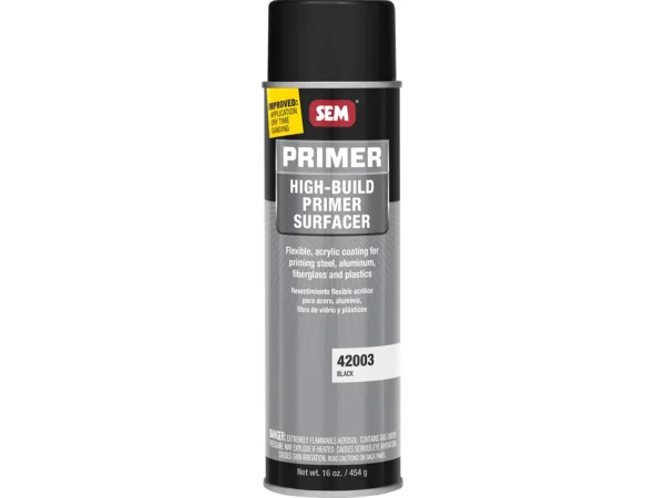 SEM High-Build Primer Surfacer - 20oz Aerosol Can - Black