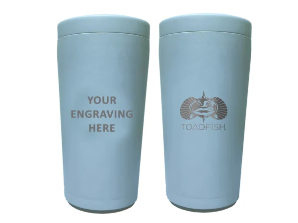 Toadfish Custom Engraved Non-Tipping Can Cooler 2.0 - Light Blue (MINIMUM ORDER QUANTITY OF 25)
