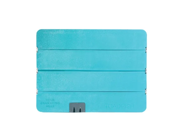 Toadfish Custom Engraved Stowaway Folding Cutting Board w/Built-In Knife Sharpener - Teal (MINIMUM ORDER QUANTITY OF 25)