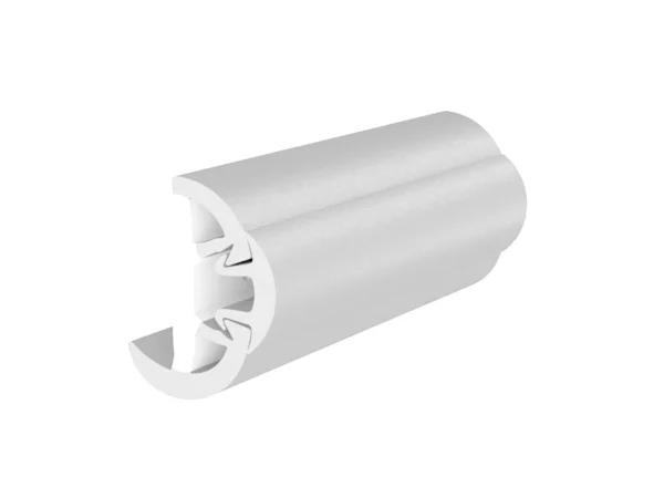 TACO SuproFlex Rub Rail Kit w/Flex Vinyl Overlay Insert - 2"H x 1-1/4"W x 80'L - White w/White Insert