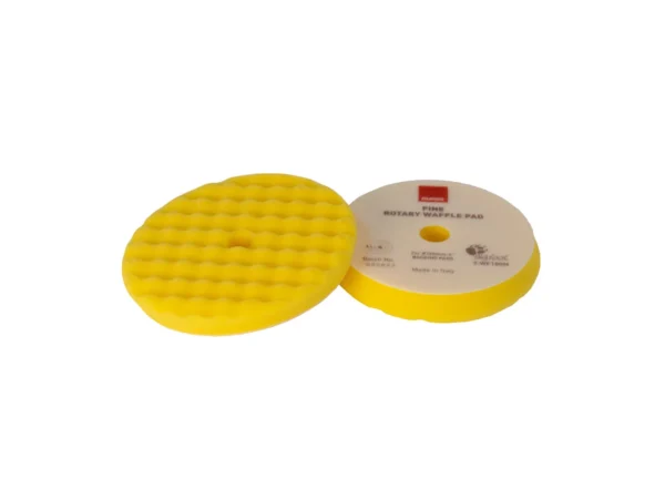 RUPES Velcro Waffle Fine Polishing Pad f/Rotary Polishers 90mm - Yellow