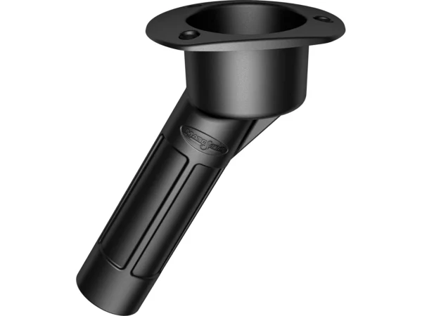 Mate Series Plastic Rod & Cup Holder 30 Degree Open w/Oval Top - Black