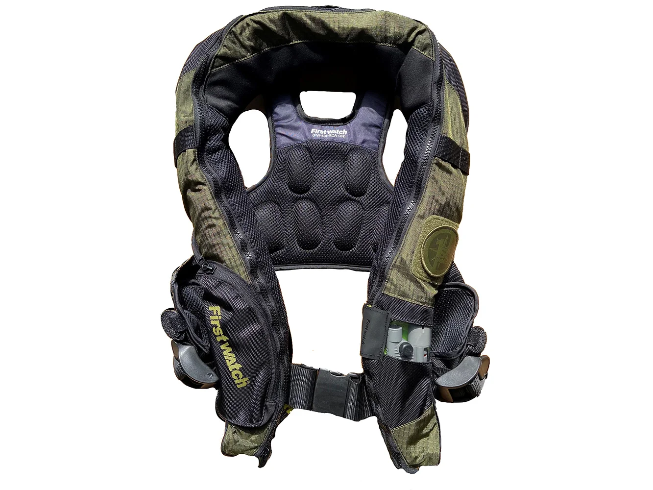 First Watch Auto/Manual Convertible 38G Inflatable PFD - Green