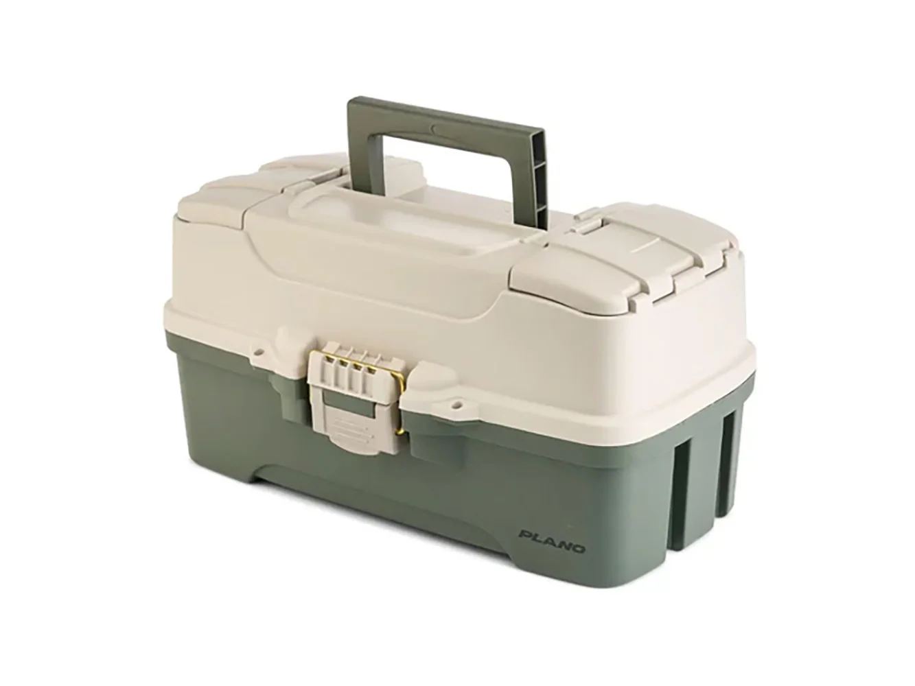 Plano Three-Tray Tackle Box - Green/Tan