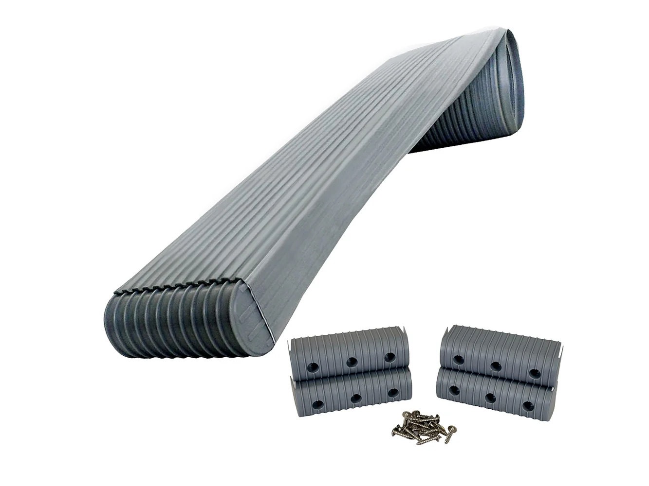Caliber BunkWrap Kit - Grey 24' x 2" x 6" Roll + 4 Caps + HRDW Roll + 4 Endcaps & Stainless Steel Hardware