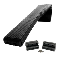 Caliber BunkWrap Kit - Black 24' x 2" x 6" Roll + 4 Caps + HRDW Roll + 4 Endcaps & Stainless Steel Hardware
