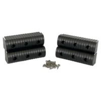 Caliber BunkWrap End Cap 2x6" Black Accessory Kit w/Stainless Steel Hardware *4-Pack