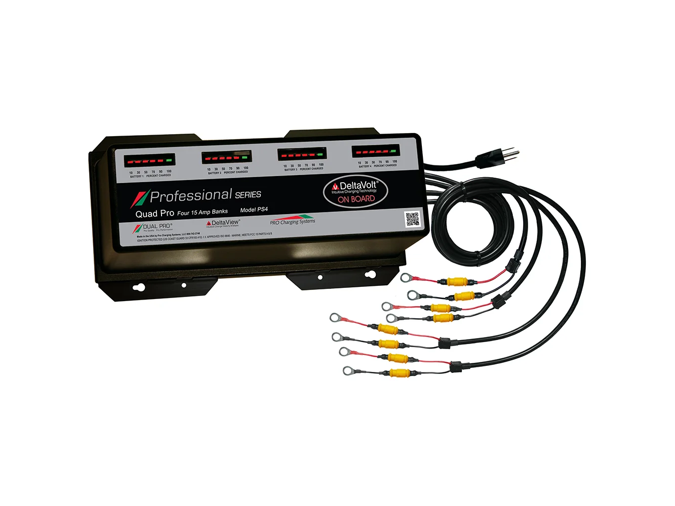 Dual Pro Professional Series Battery Charger - 60A - 4-15A-Banks - 12V-48V *Remanufactured