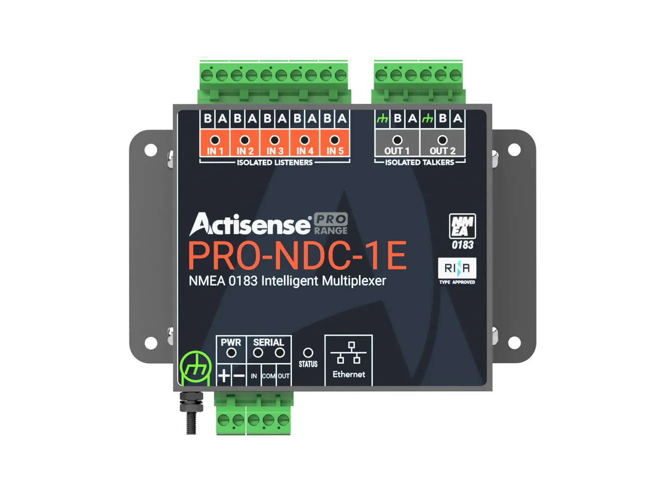 Actisense Pro NMEA 0183 Multiplexer - 5 Inputs & 2 ISO-Drive Outputs, Ethernet & Serial Connections