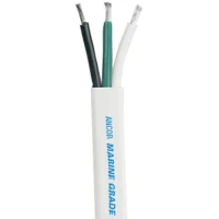 Ancor White Triplex Cable - 12/3 - White, Black, Green - Sold by the Foot