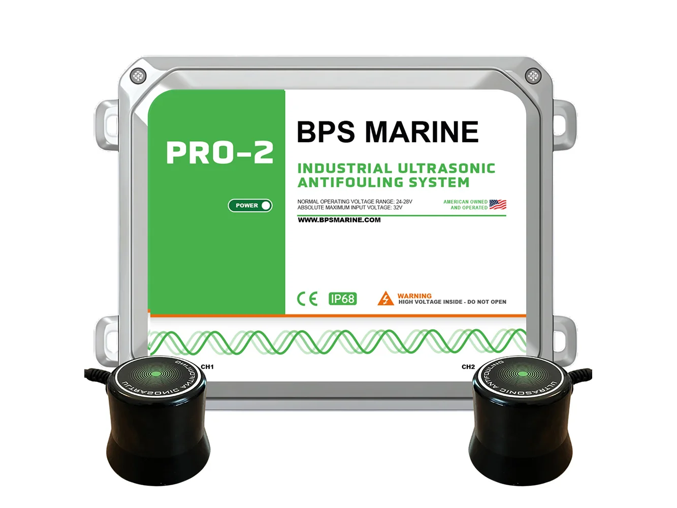 BPS Marine PRO-2 2-Transducer Ultrasonic Antifouling System - 24VDC