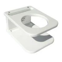 Deep Blue Marine Side Mount Single Drink Holder - Suction Cup Mount - White