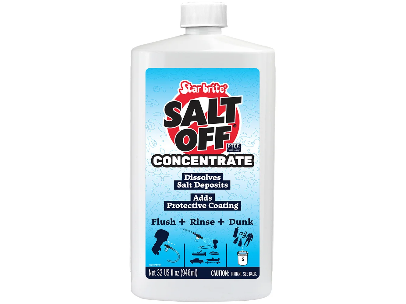 Star brite Salt Off - Concentrate- Salt Remover Wash & Engine Flush - 32 oz