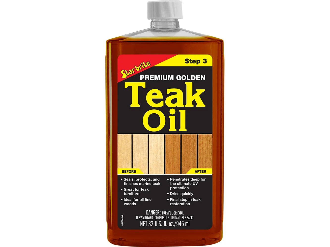 Star brite Premium Golden Teak Oil - Step 3 - 32 oz
