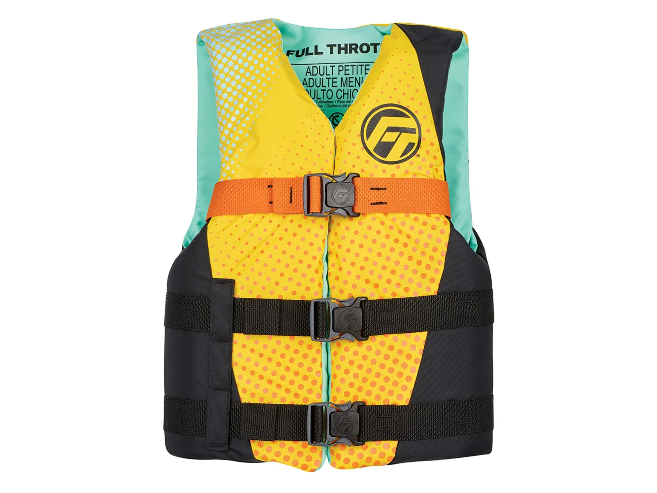 Full Throttle Teen Nylon Life Jacket - Yellow/Black