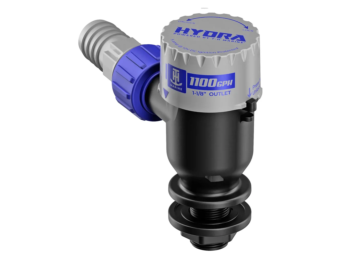 T-H Marine HYDRA™ Livewell Pump - 1100 GPH - 12V - Short Nozzle