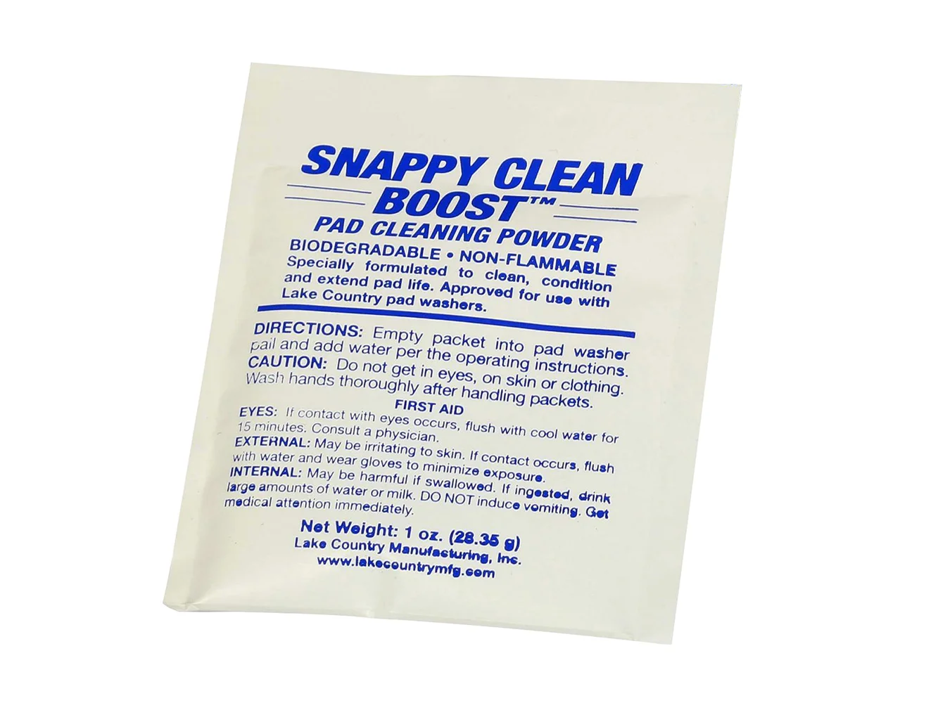 Lake Country Pad Cleaning Powder (Citrus 1.25oz Packets) *72 Per Case