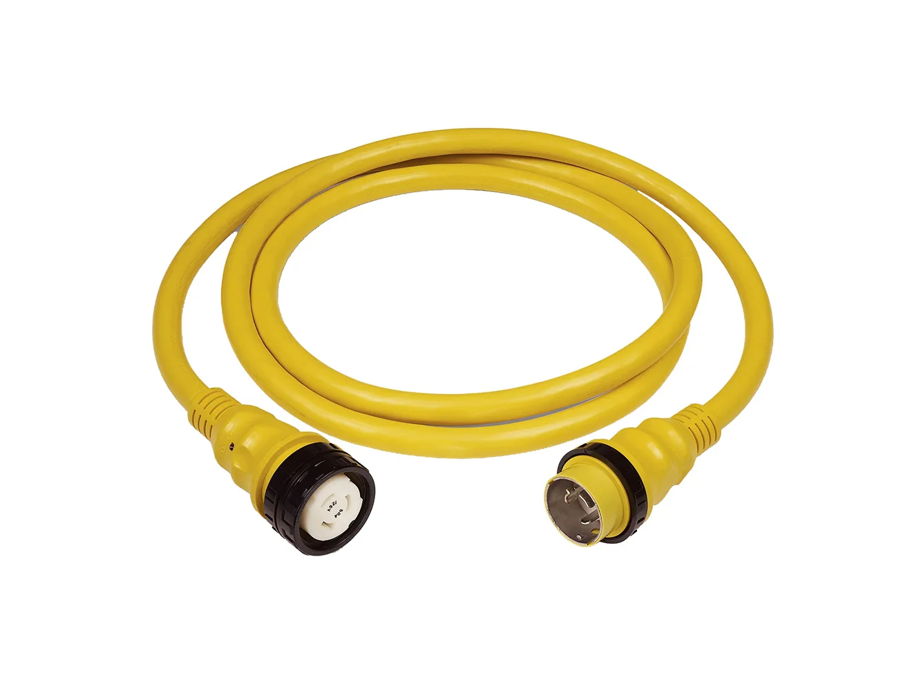 Marinco PowerCord Plus Cordset - 50AMP - 125/250V - 75' - Yellow