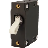 Egis A Series White Toggle Panel Mount Circuit Breaker - Single Pole 15A
